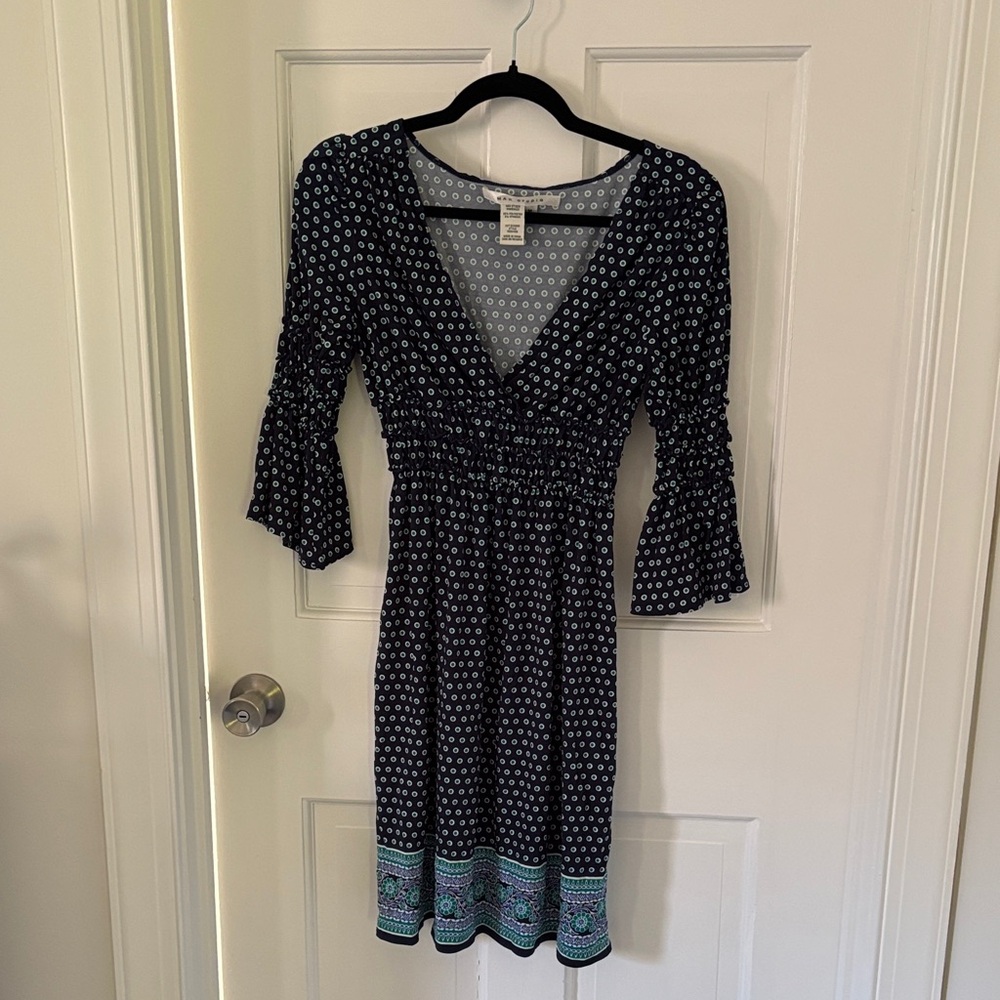 Max Studio Blue Geometric Dress